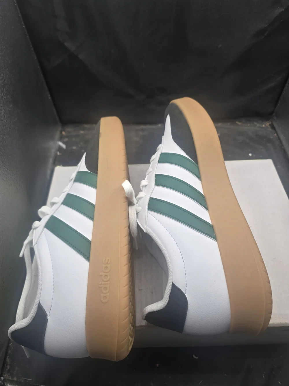 adidas White, Black & Green Men’s Retro Trainer Sneakers